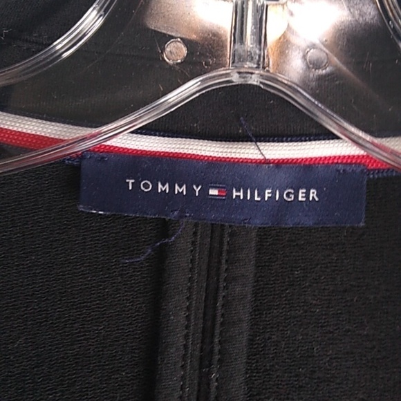 Tommy Hilfiger - Black/White Knit Long Sleeve Jacket - Size Med - Picture 4 of 5